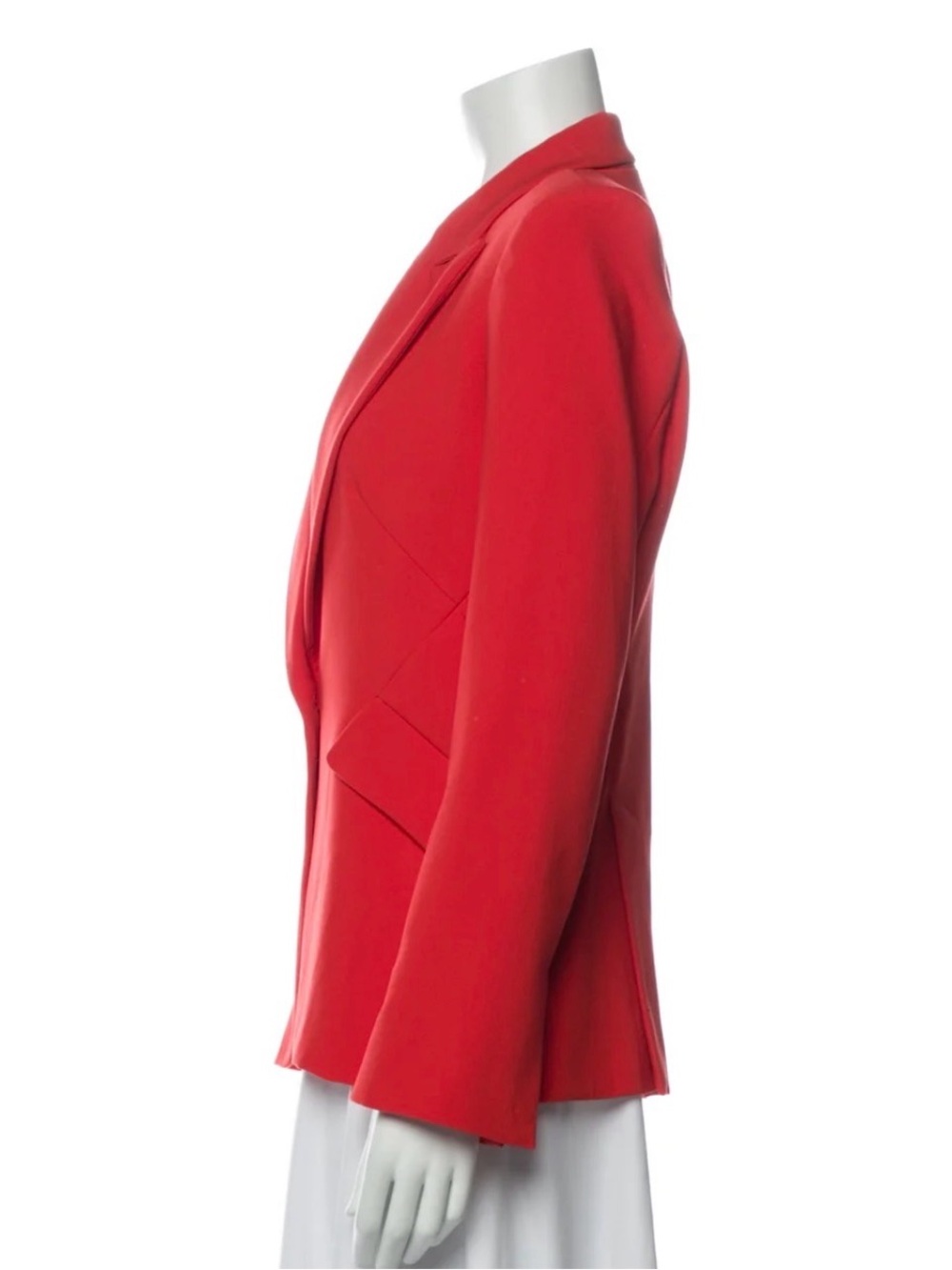 L'AGENCE Red Tailored Single-Breasted Blazer